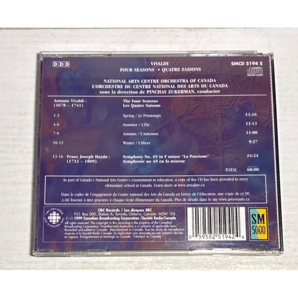 Pinchas Zukerman - National Arts Centre Orchestra - Vivaldi Four Seasons - Picture 2 of 6